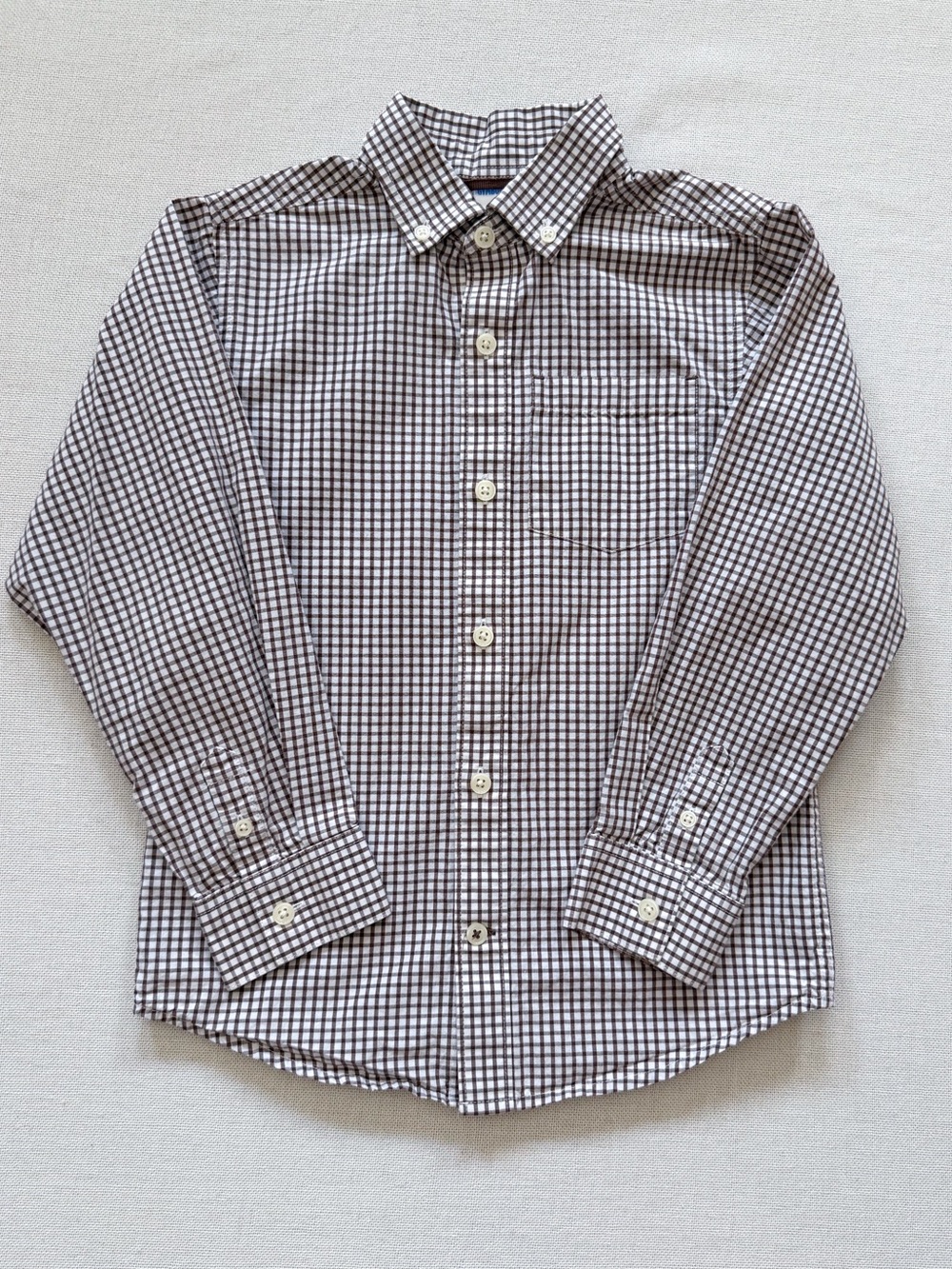 Y2K Gymboree Gingham Print Long Sleeve Button Down Shirt 6